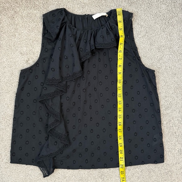 Ulla Johnson Thalia Sleeveless Ruffle Top Black Noir 6 - Picture 9 of 9